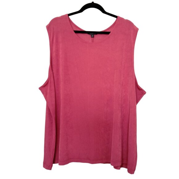 Vikki Vi Womens Sleeveless Pink Tank Top Size 4X - Picture 2 of 7